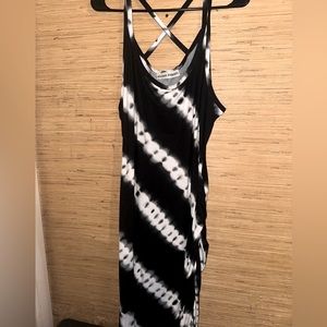 Black and white tie dye dress